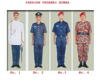 pakaian pegawai bomba