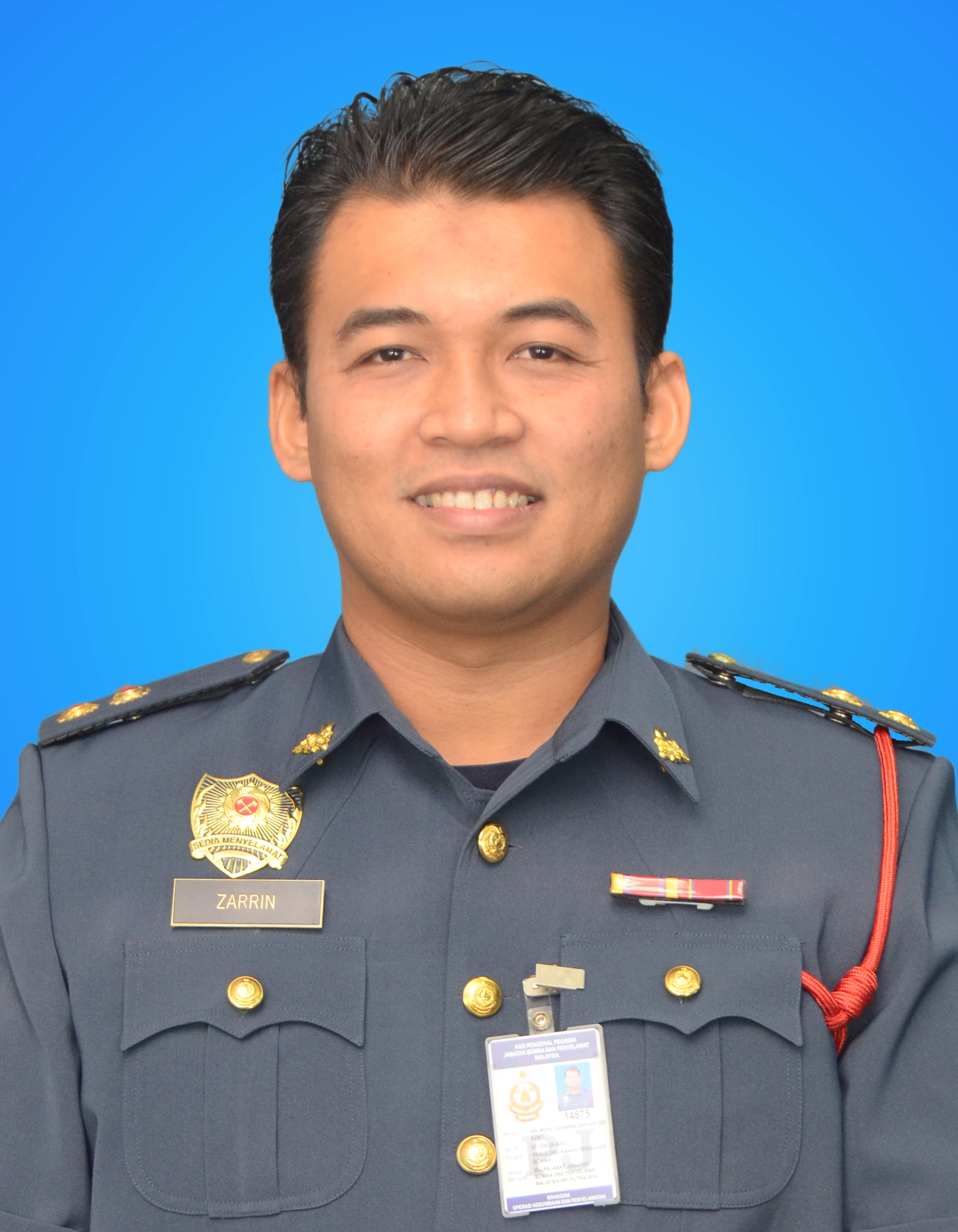 Nik Mohd Dzzarin Ghiffari Front Blue