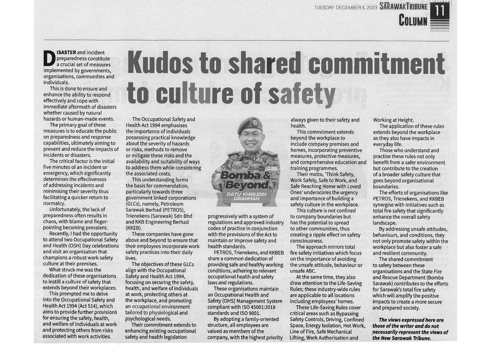 16. Kudos to shared commitment to culture of safety