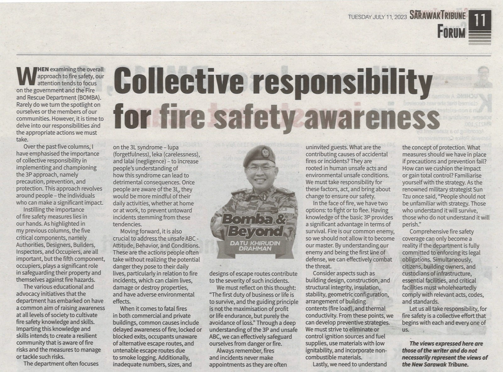 3. Collective responsibility for fire safety awareness