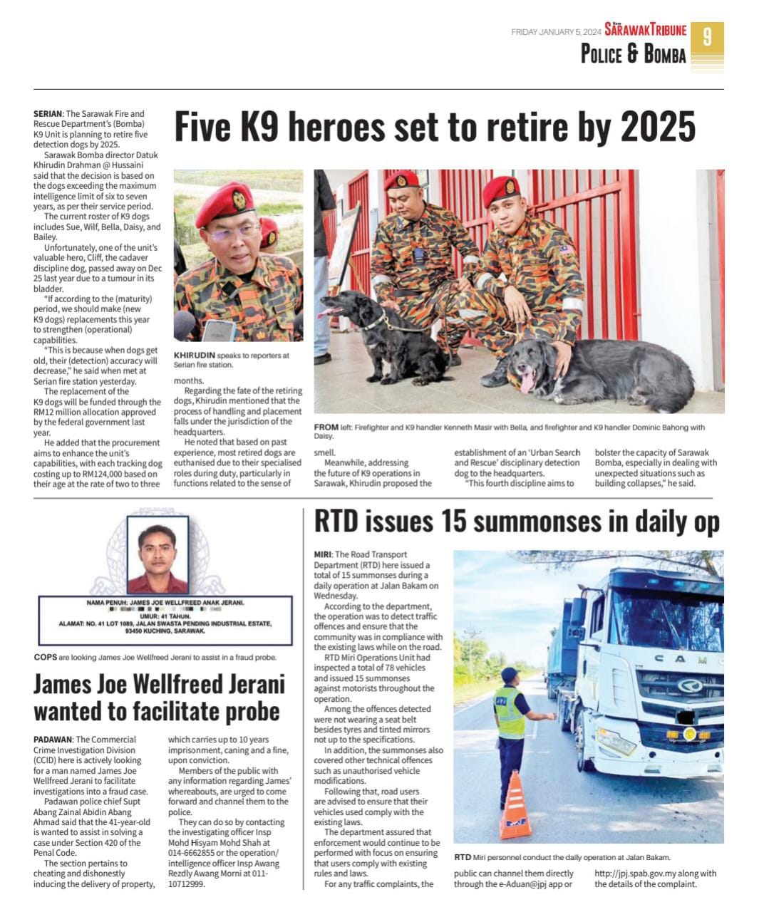 4. Five K9 heroes set to retire by 2025