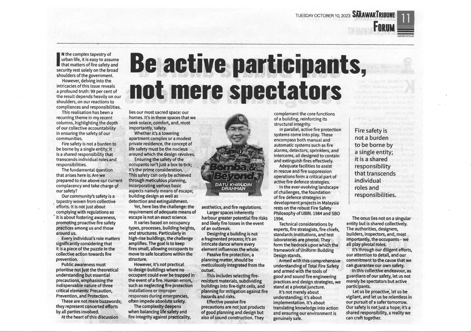 9. Be active participants not mere spectators