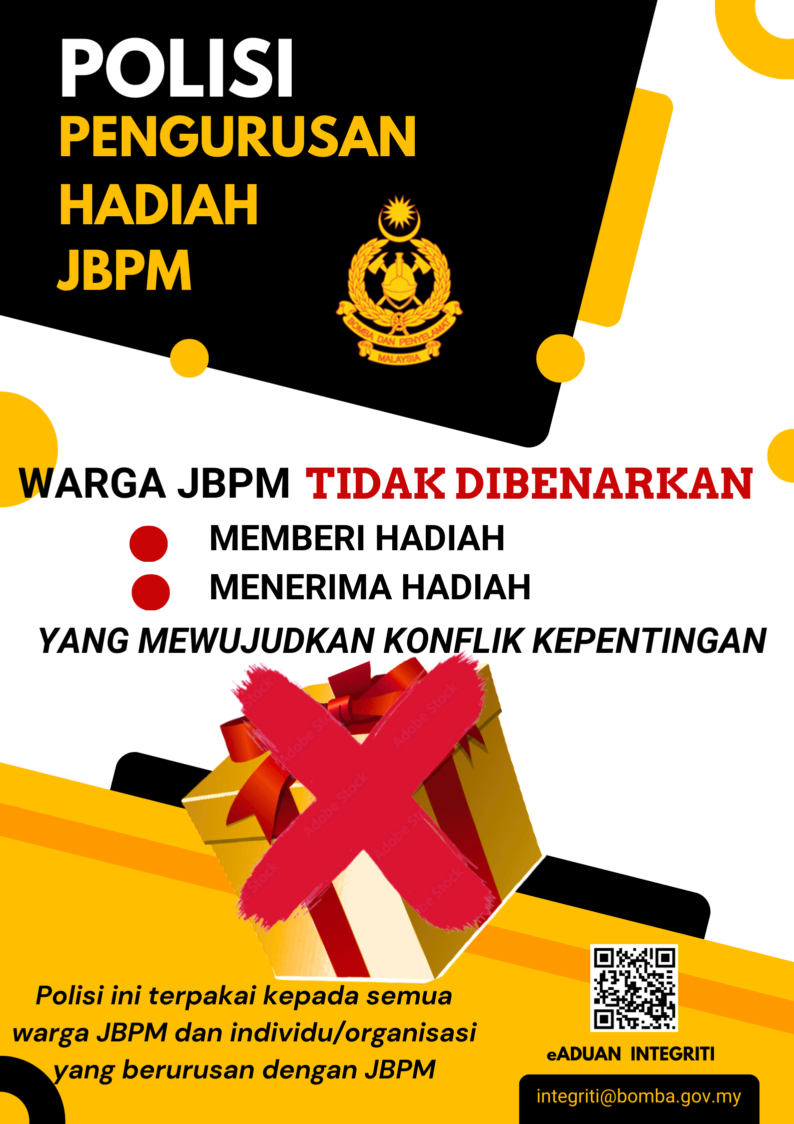 POSTER POLISI PENGURUSAN HADIAH JBPM PINDAAN 2023