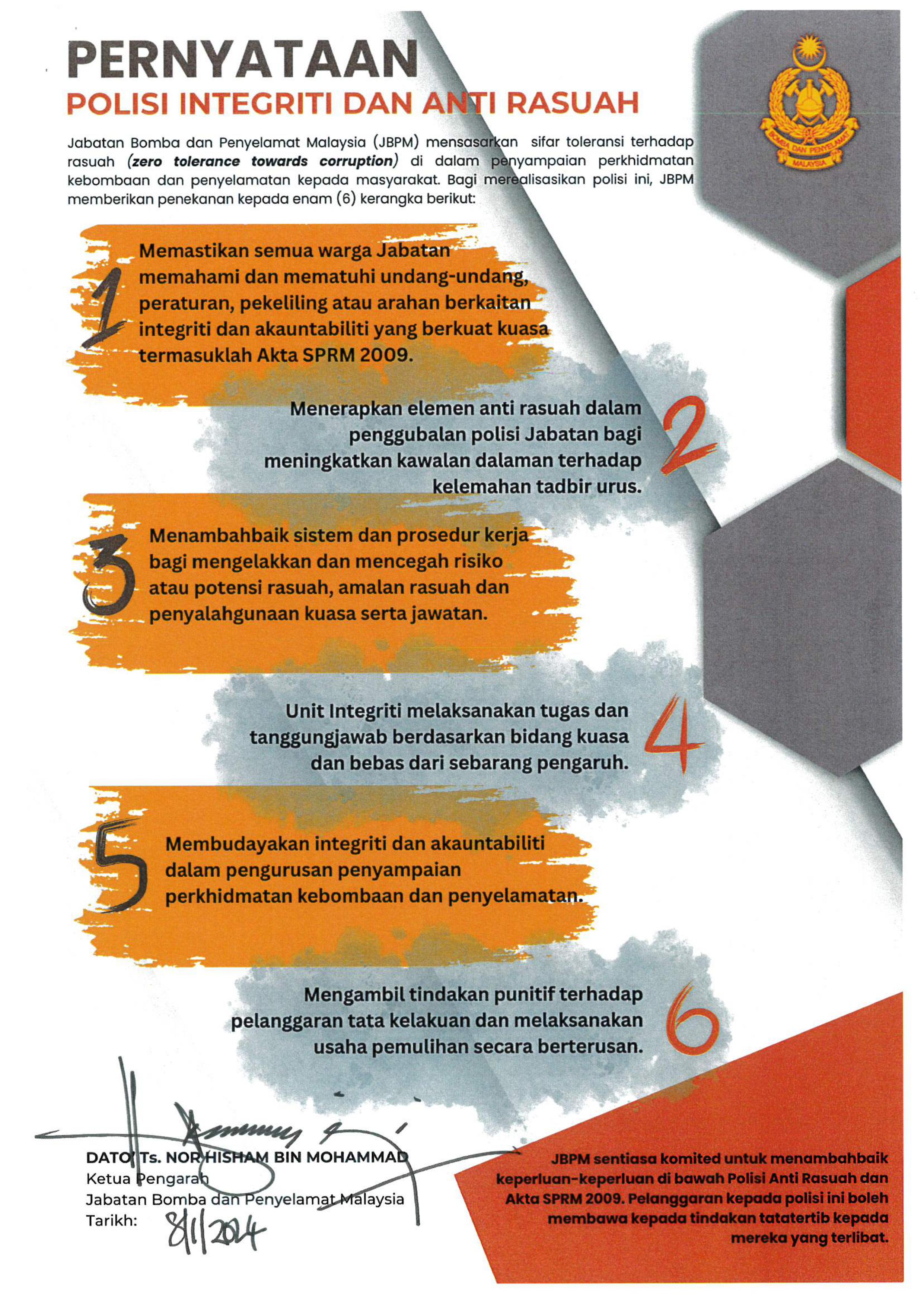 pernyatan anti rasuah 1