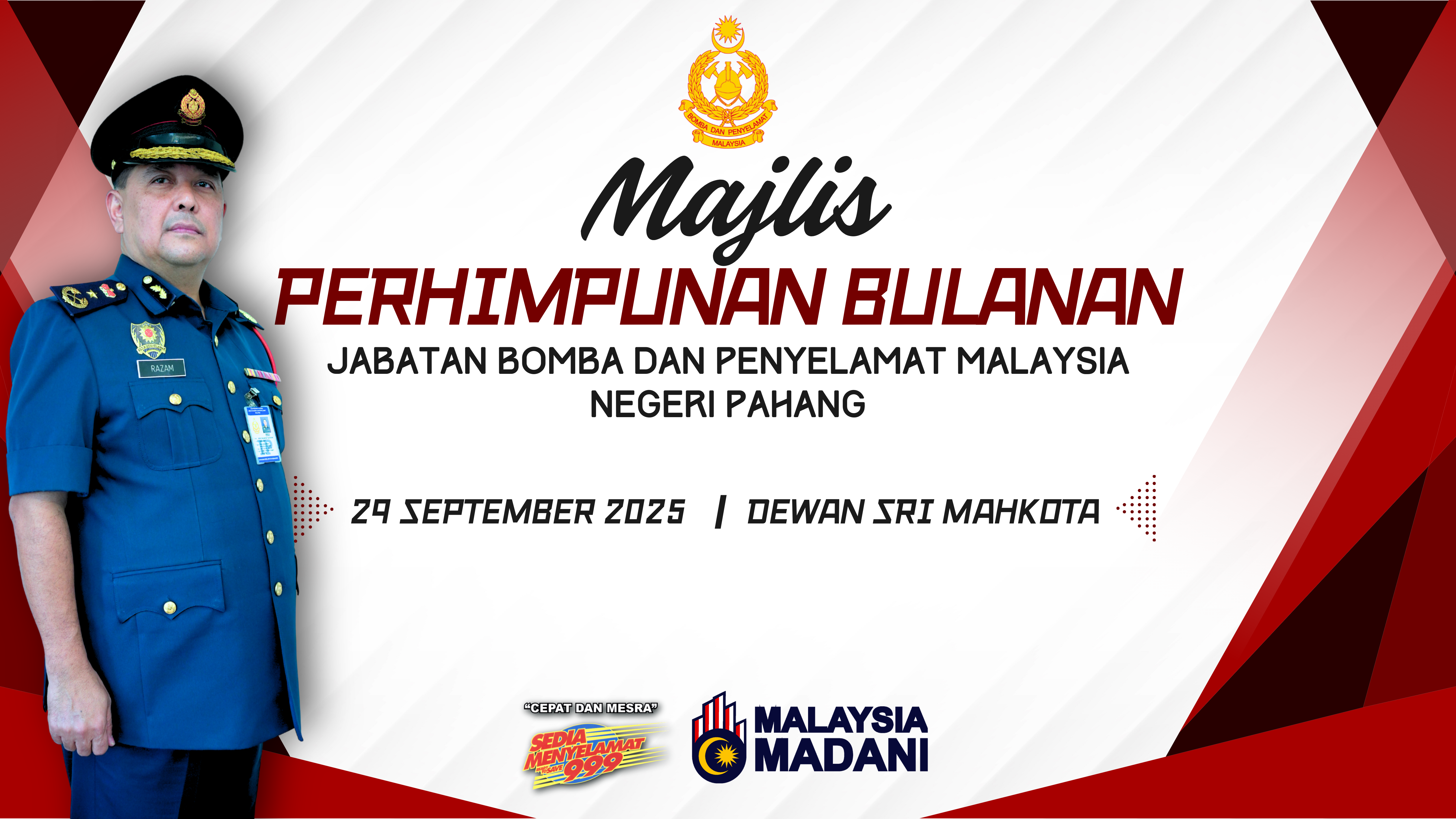 Majlis PERHIMPUNAN BULANAN E BACKDROP
